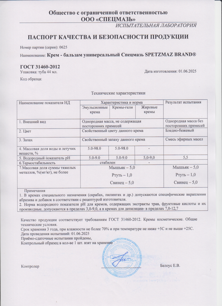 Паспорт №062025